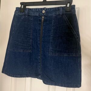 Madewell Dark Blue Denim Mini Skirt
